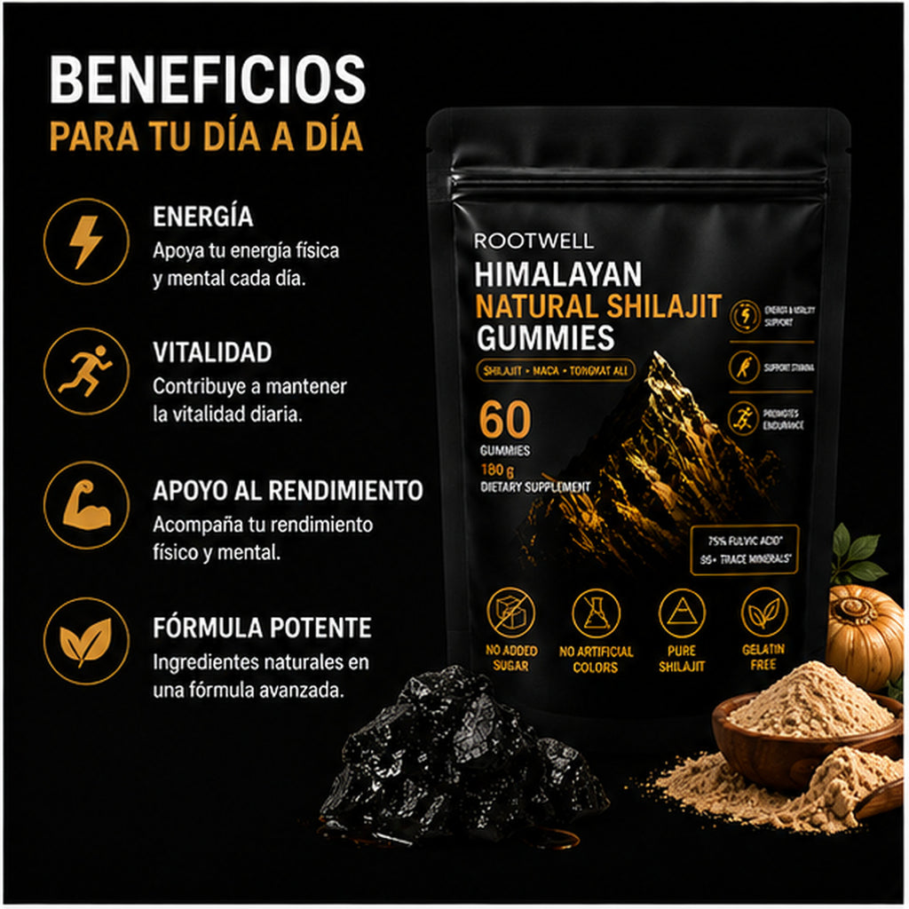 Shilajit 60 Gummies Himalaya con Maca