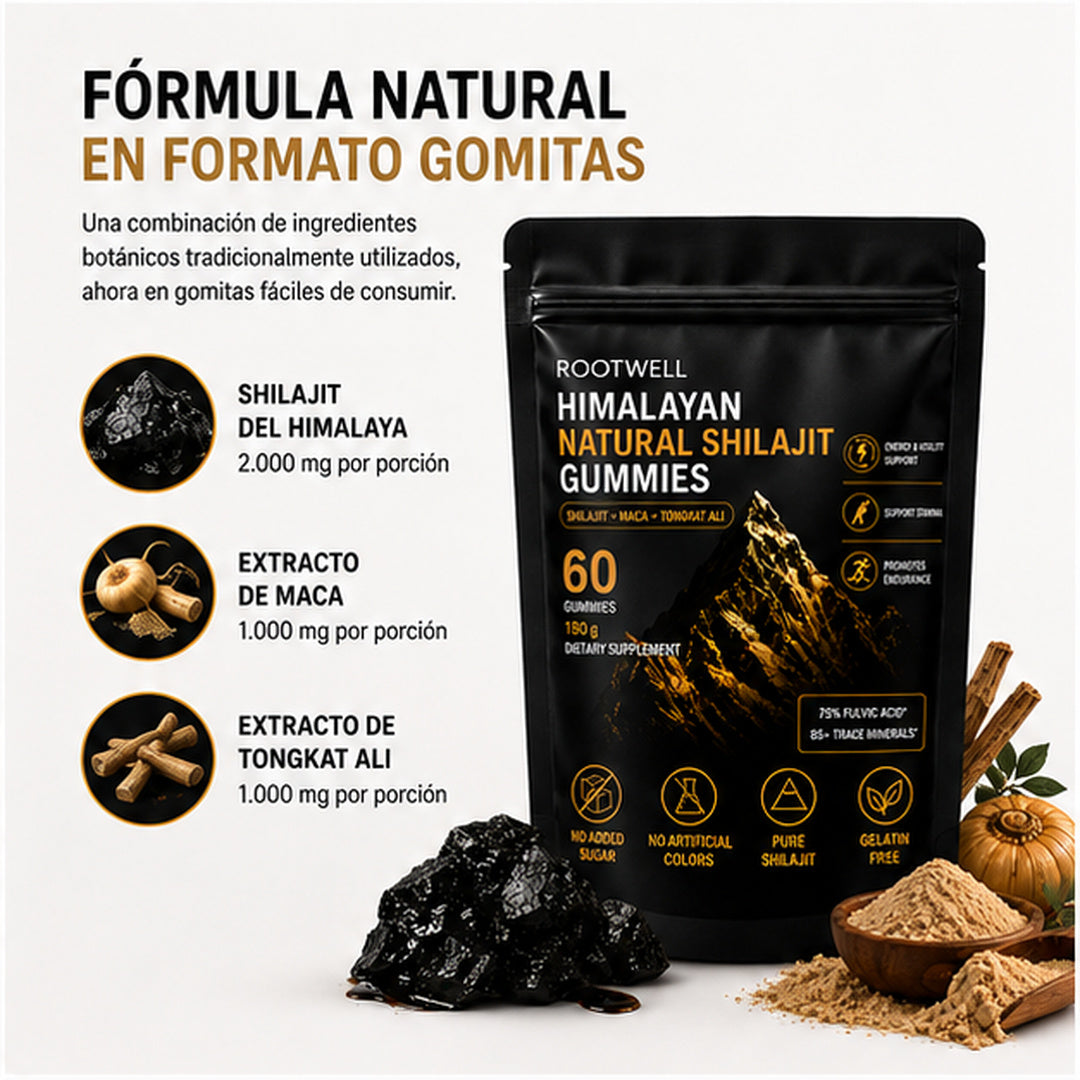 Shilajit 60 Gummies Himalaya con Maca