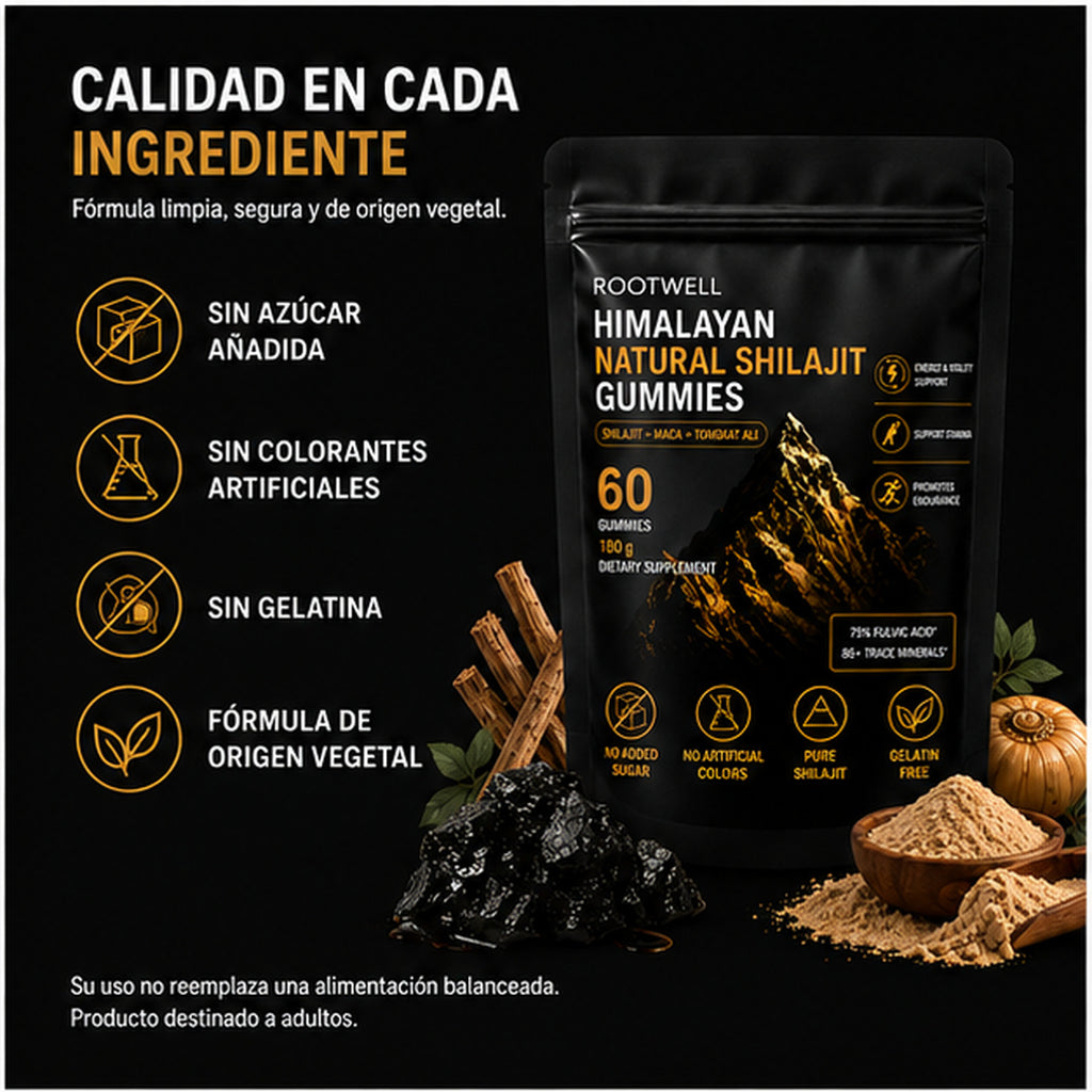 Shilajit 60 Gummies Himalaya con Maca