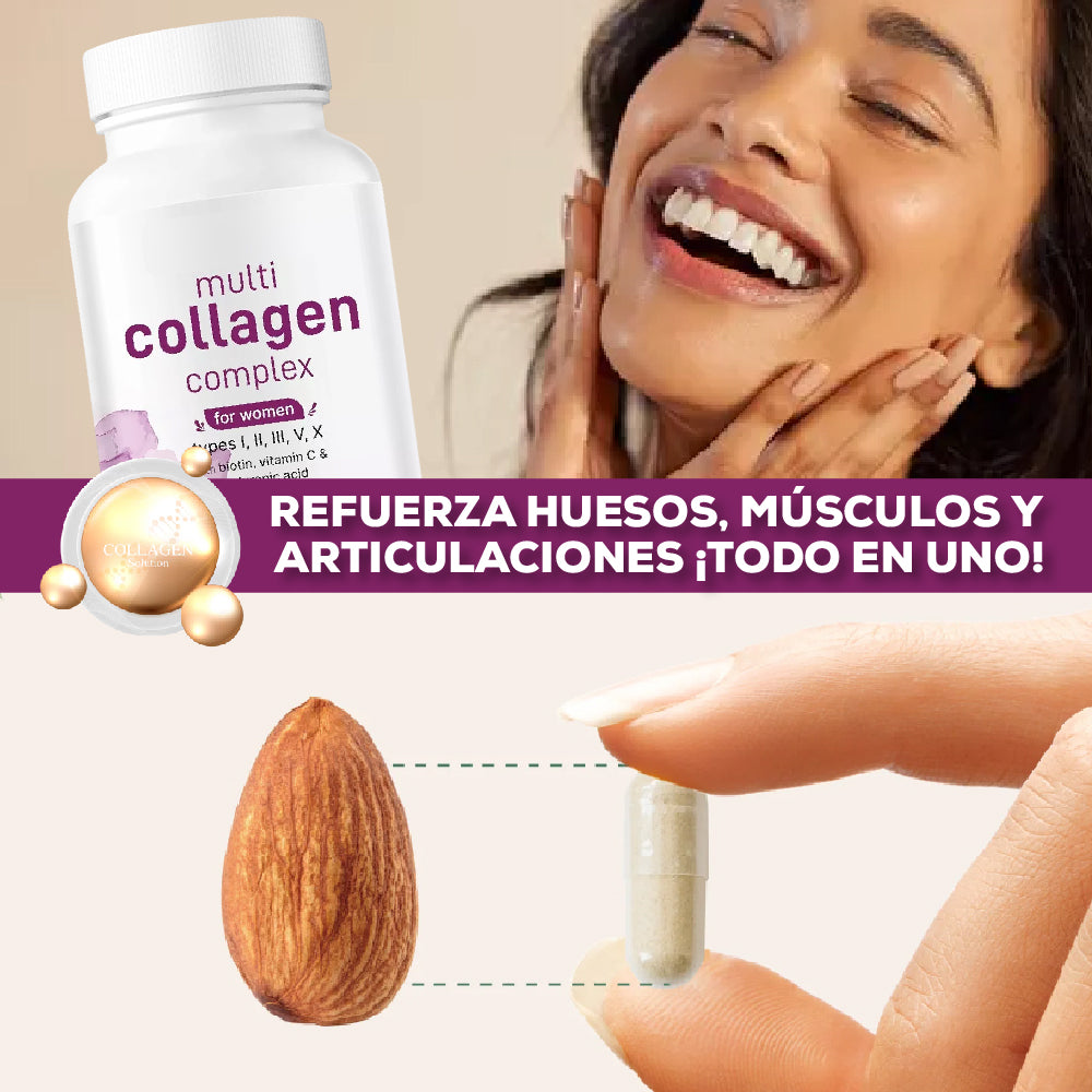 Colágeno 5 en 1 + Ácido Hialurónico y Biotina | Piel, Cabello, Uñas y Articulaciones