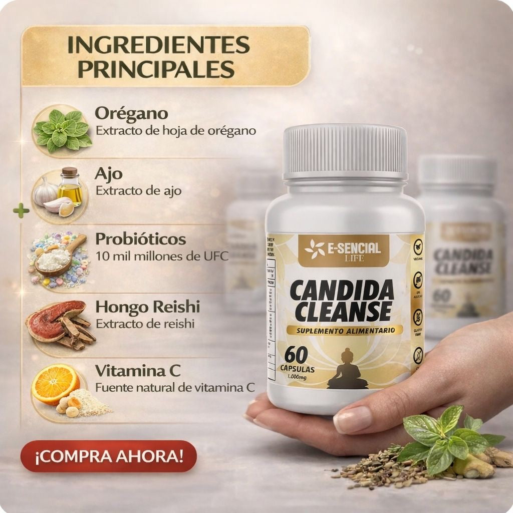 Candida Cleanse detox 1000mg 60 caps