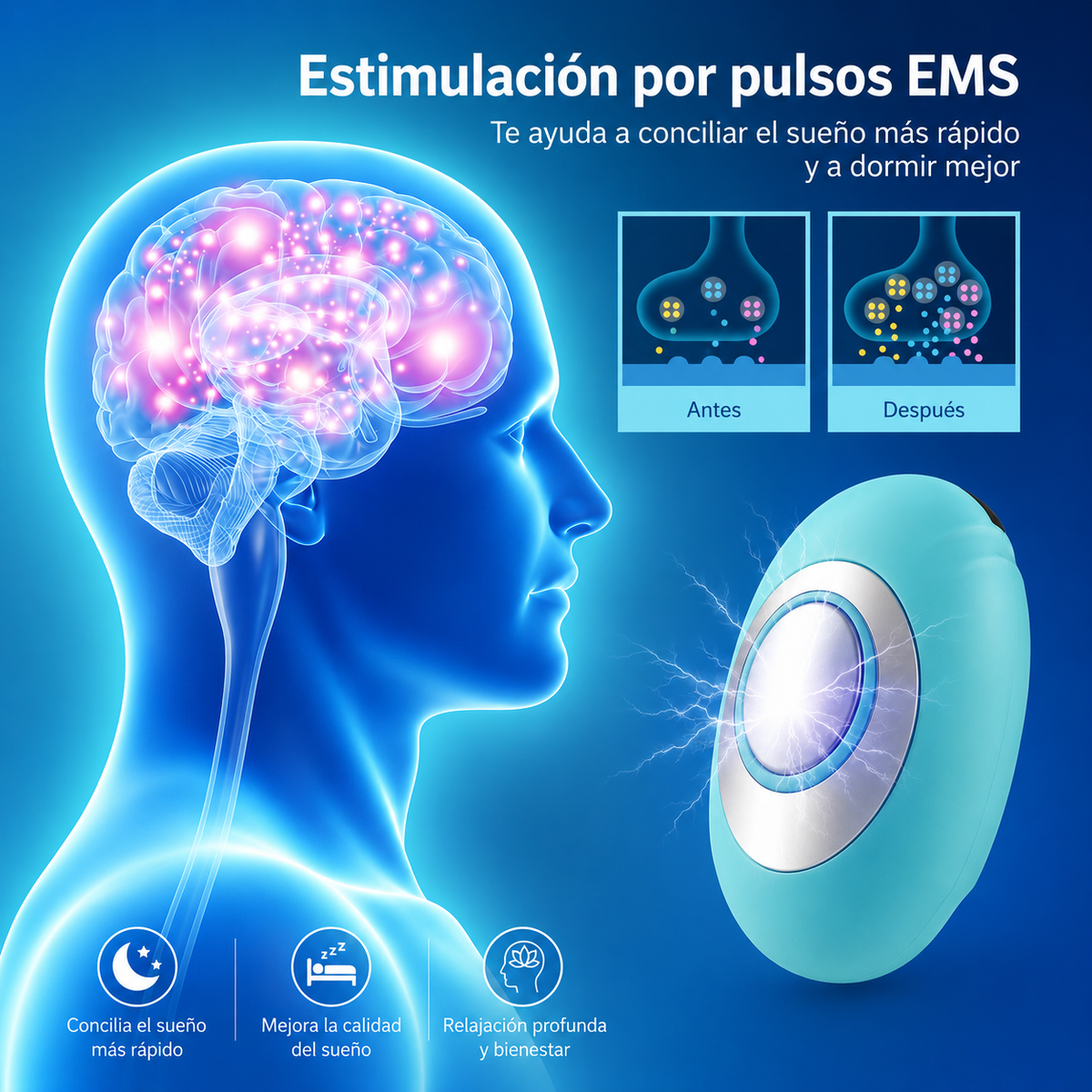 HY-40 Relax Sleep | Dispositivo de Relajación con Pulsos y 2 Modos