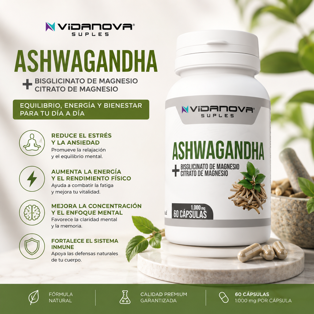 Tripack Bienestar Integral: NAD+ Resveratrol + Ashwagandha + Candida Cleanse