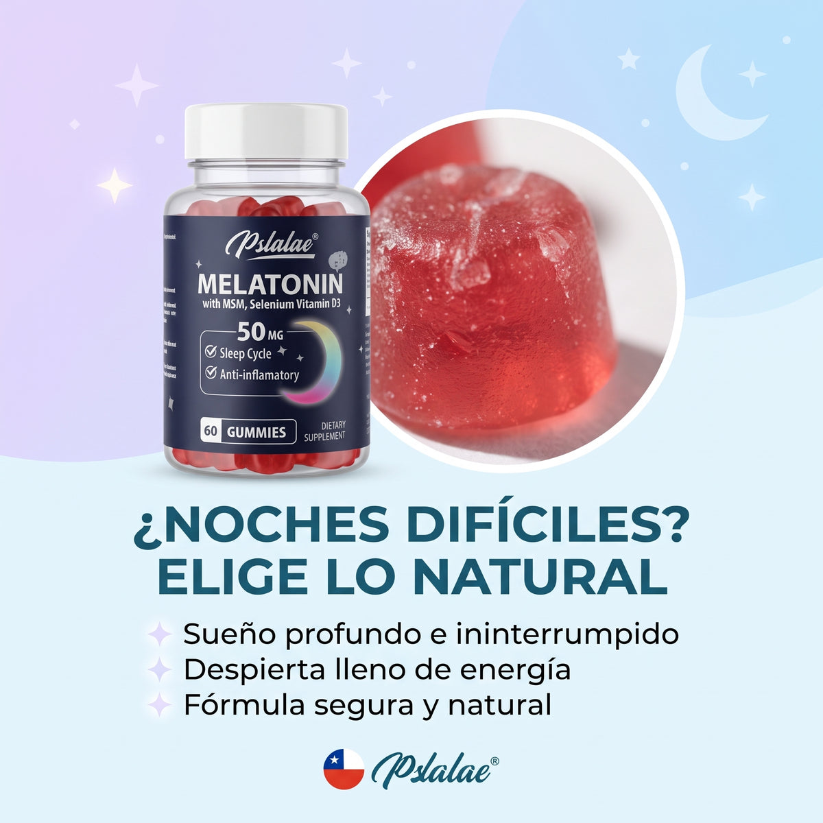 🌙 Melatonin Gummies – 60 Gomitas