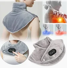 Manta terapéutica para cuello y hombros con calor — vista del producto en uso
