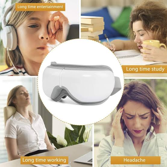 Masajeador de ojos 4D — casos de uso: entretenimiento, estudio, trabajo y dolor de cabeza