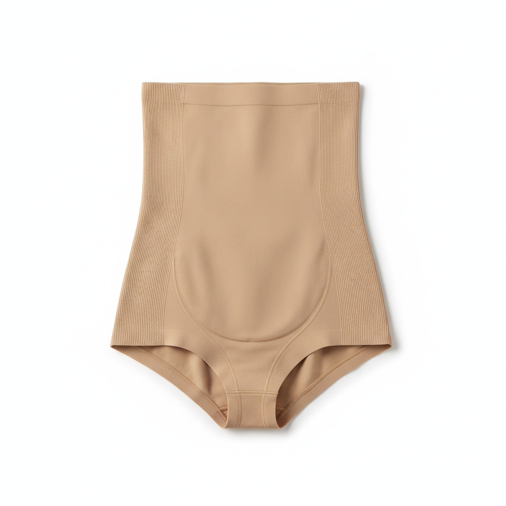 Body moldeador faja reductora sin costuras sobre fondo blanco